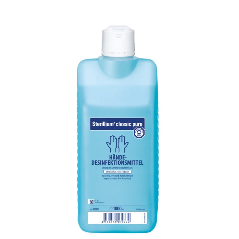 Händedesinfektion Sterillium classic pure - für die hygienische Händedesinfektion, schnelle Einwirkzeit - Med-Praxisbedarf