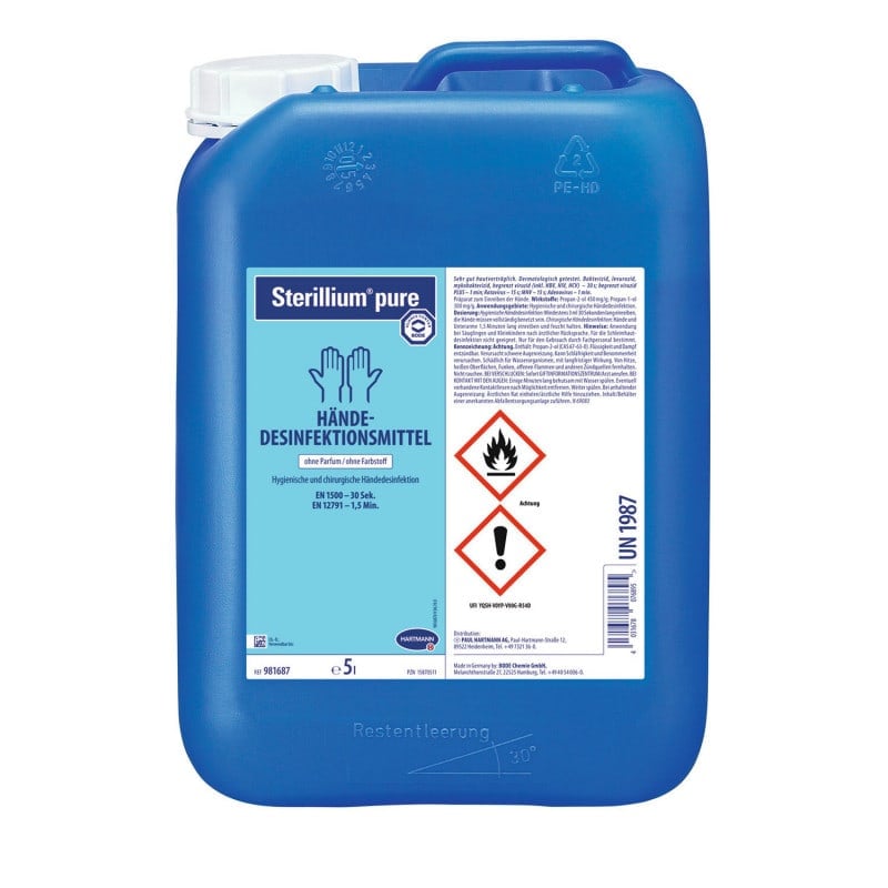 Bode Sterillium pure Flasche 100 ml - praktische kleine Größe für unterwegs - Med-Praxisbedarf