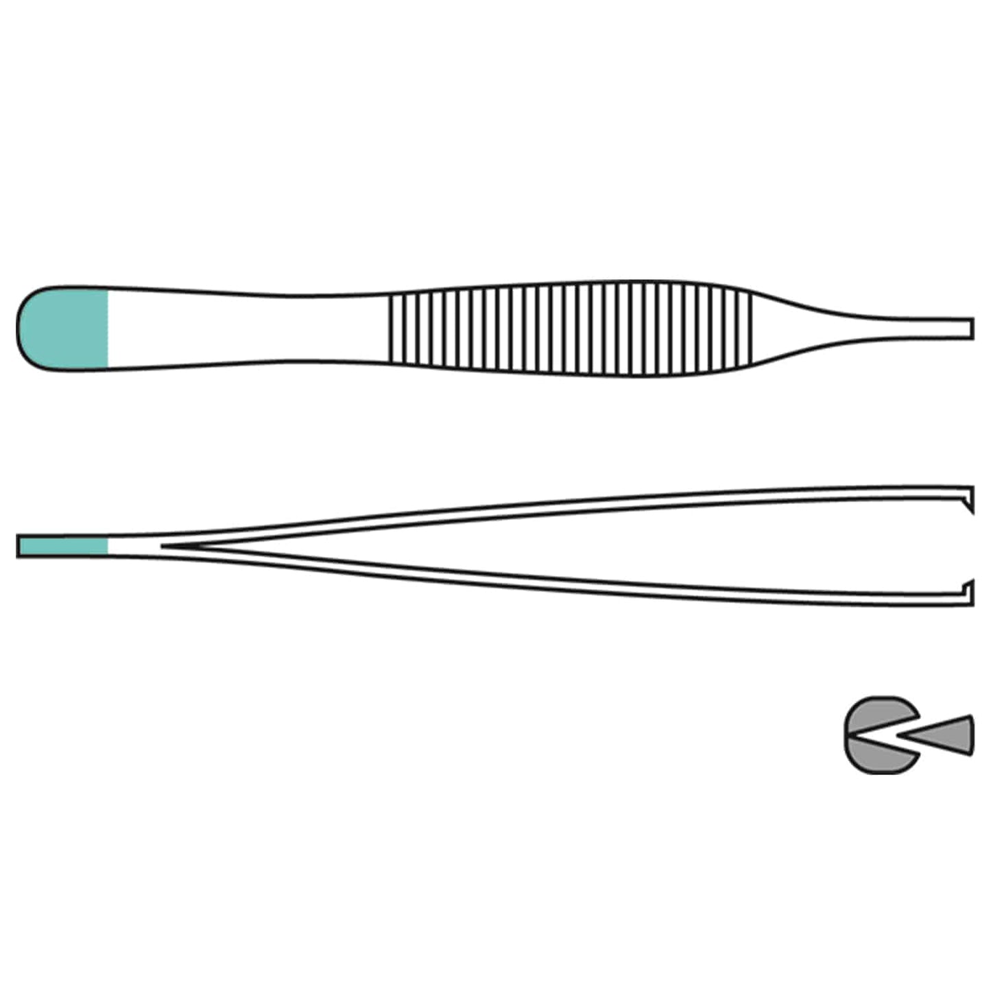 Chirurgische Pinzette nach Adson gerade 12 cm - Einmalinstrument von Paul Hartmann, sterile Verpackung - Med-Praxisbedarf