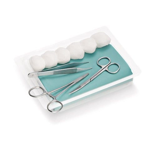 CombiSet Wundversorgungsset I - steriles Set mit Einweginstrumenten und OP-Tuch - Med-Praxisbedarf