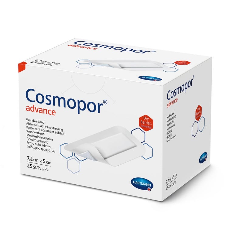 Cosmopor Advance Wundverband selbstklebend - weiches Vlies, haftet nicht an der Wunde - Med-Praxisbedarf
