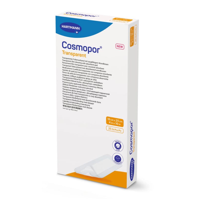 Cosmopor transparent Verband klein - für sensible Haut, schmerzloser Wechsel - Med-Praxisbedarf