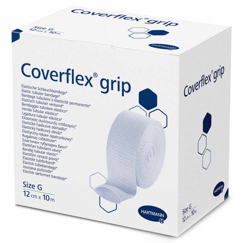 Coverflex® grip Rolle in Nahaufnahme - textile, hautfreundliche Fixierbinde - Med-Praxisbedarf
