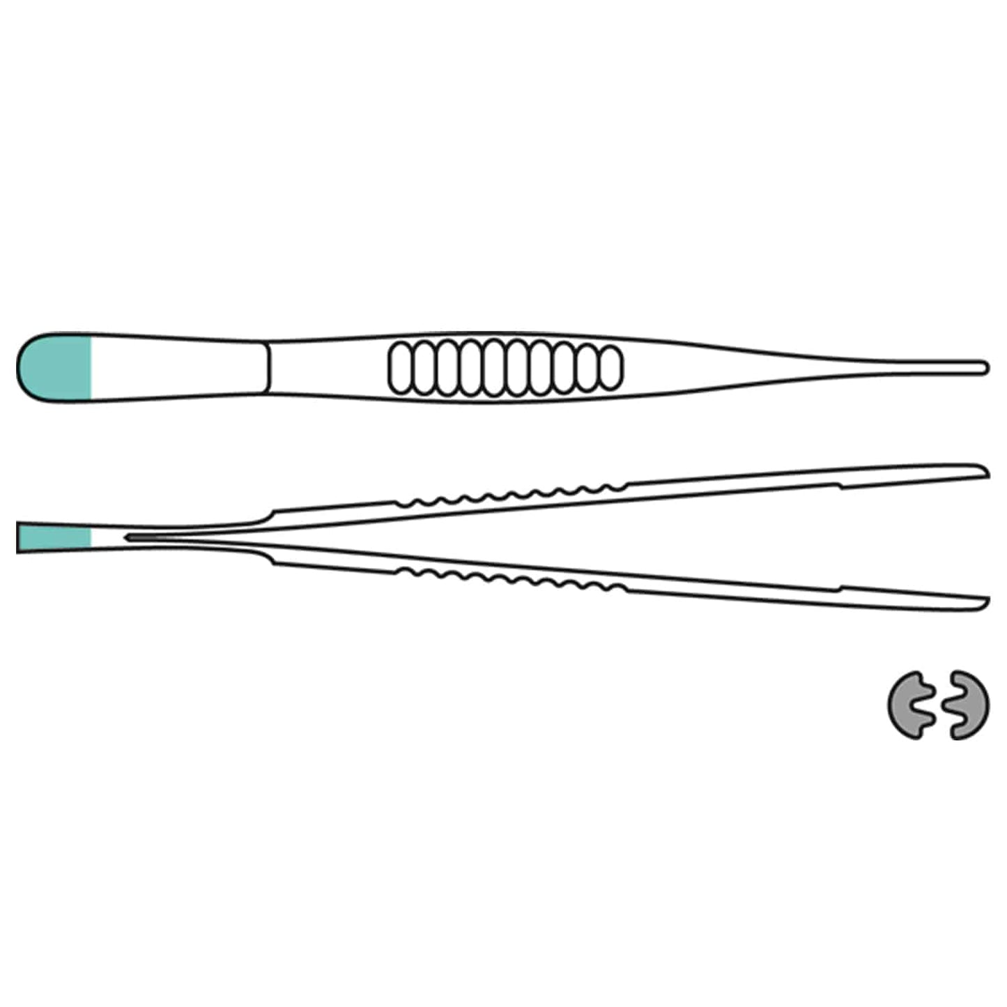 De Bakey Pinzette 15,5 cm von Hartmann - Einmalinstrument für empfindliche Gefäße - Med-Praxisbedarf