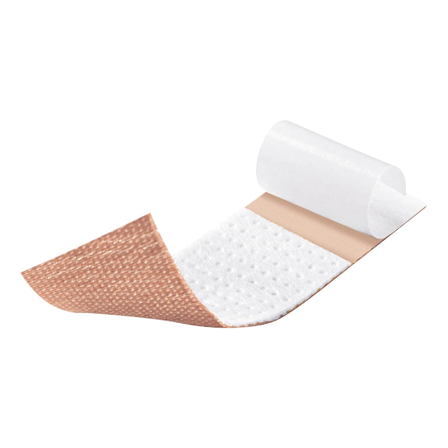 Nahaufnahme DermaPlast Classic Material - detailreiche Ansicht des gewebten, atmungsaktiven Pflastertragemittels - Med-Pra...