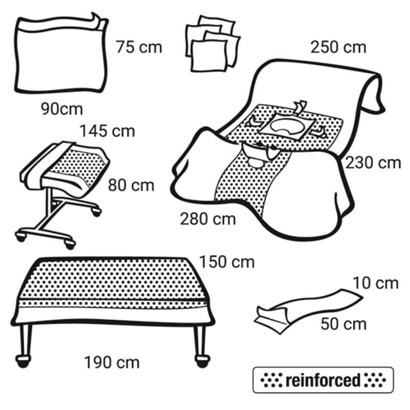 Foliodrape Gynäkologie-Abdominal Set - sterile OP-Abdeckung für gynäkologische Eingriffe - Med-Praxisbedarf