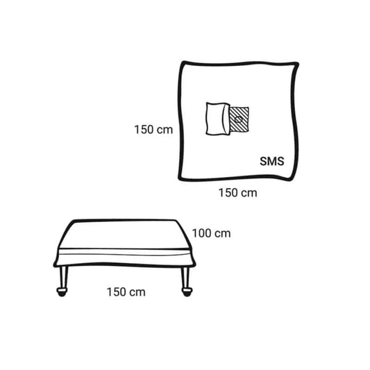 Foliodrape Ophthalmologie-Set II - großformatiges OP-Tuch mit Lochausschnitt für die Augenheilkunde - Med-Praxisbedarf