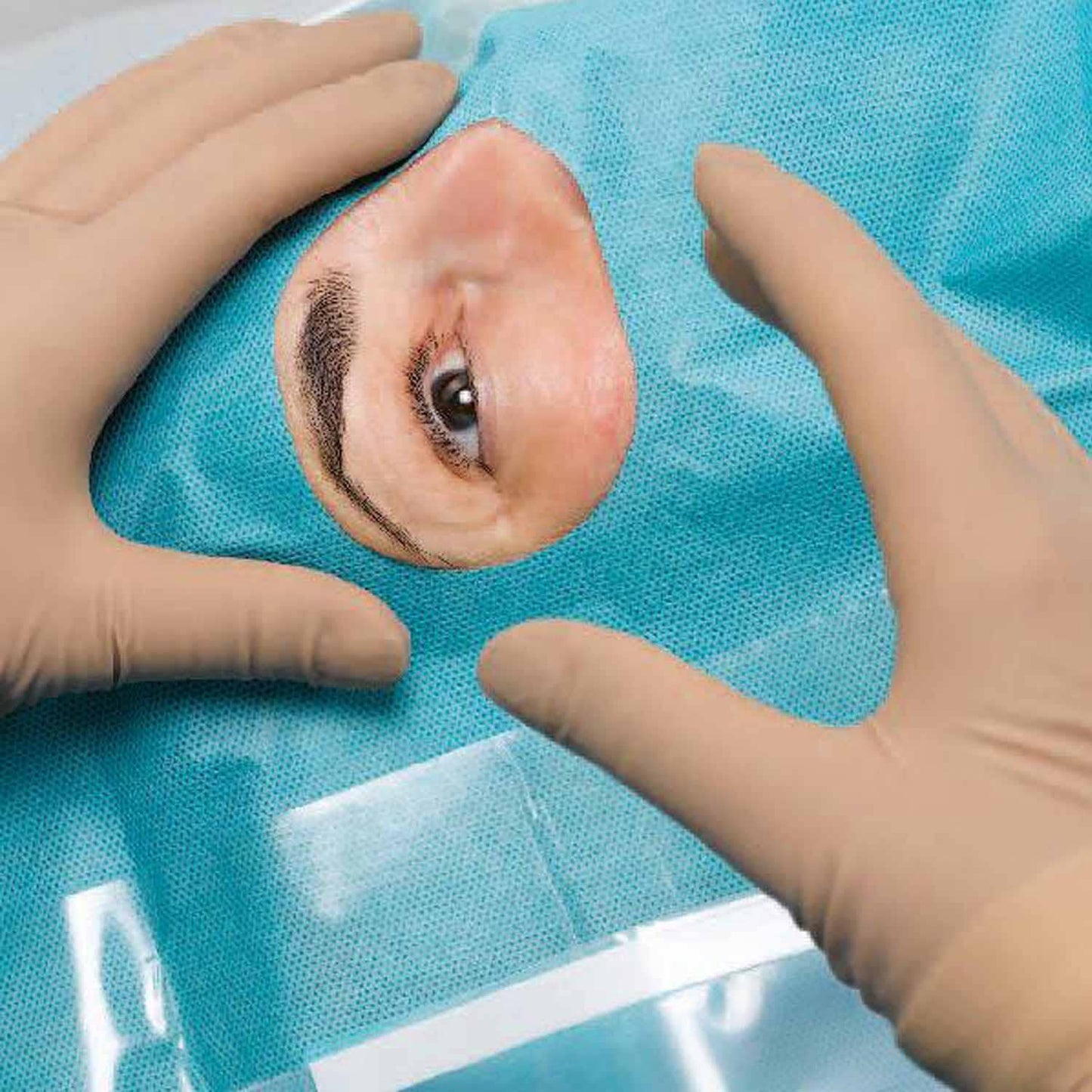 Ophthalmologie-Set Foliodrape - einzeln steril verpackt für Augenoperationen - Med-Praxisbedarf