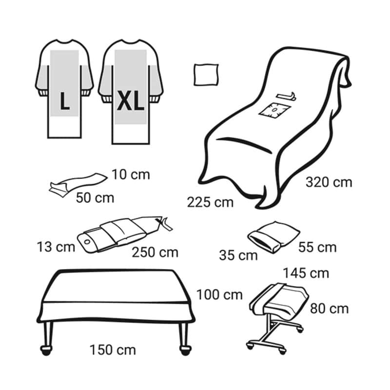 Protect Arthroskopie-Set Foliodrape - praktisches Set für orthopädische Eingriffe - Med-Praxisbedarf