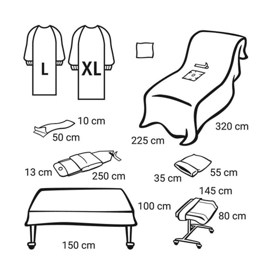 Foliodrape Protect Arthroskopie-Set - sterile Abdeckung für Gelenkspiegelungen - Med-Praxisbedarf