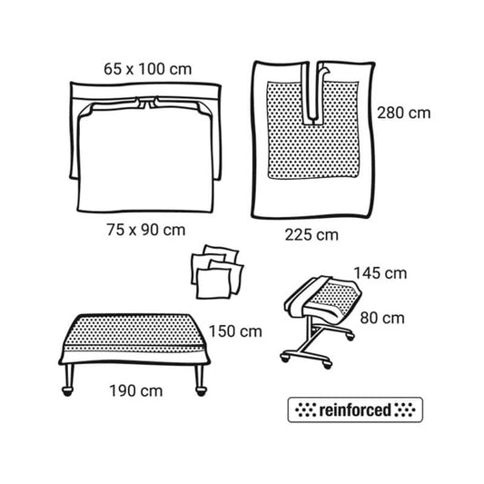 Foliodrape Protect Plus MKG-Turban-Set II - OP-Abdeckung für Mund-Kiefer-Chirurgie - Med-Praxisbedarf