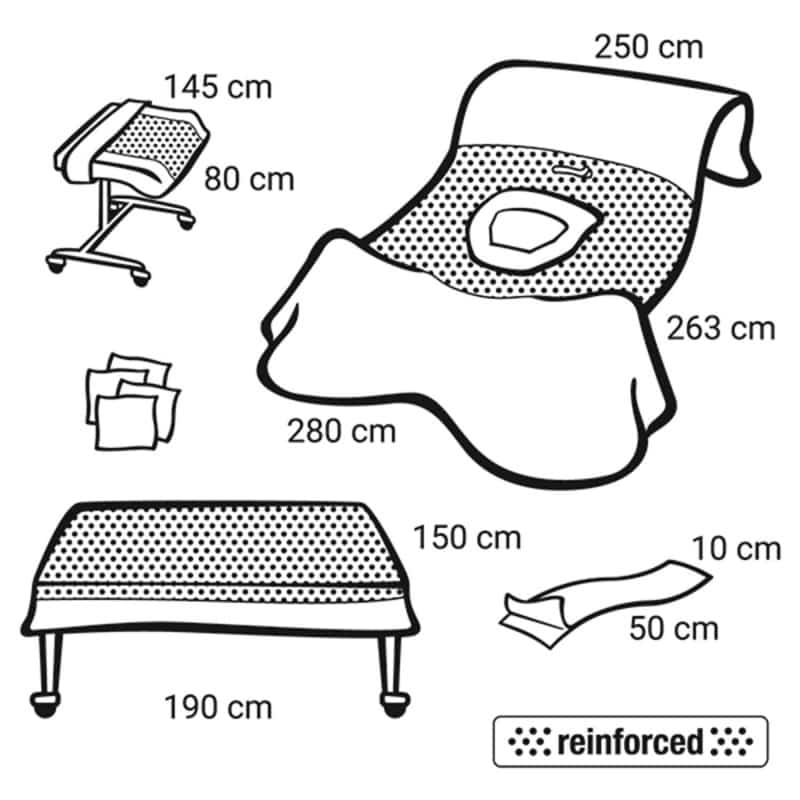 Foliodrape Protect Plus Sectio-Set I - steriles Abdeckset für Sectio-Operationen - Med-Praxisbedarf