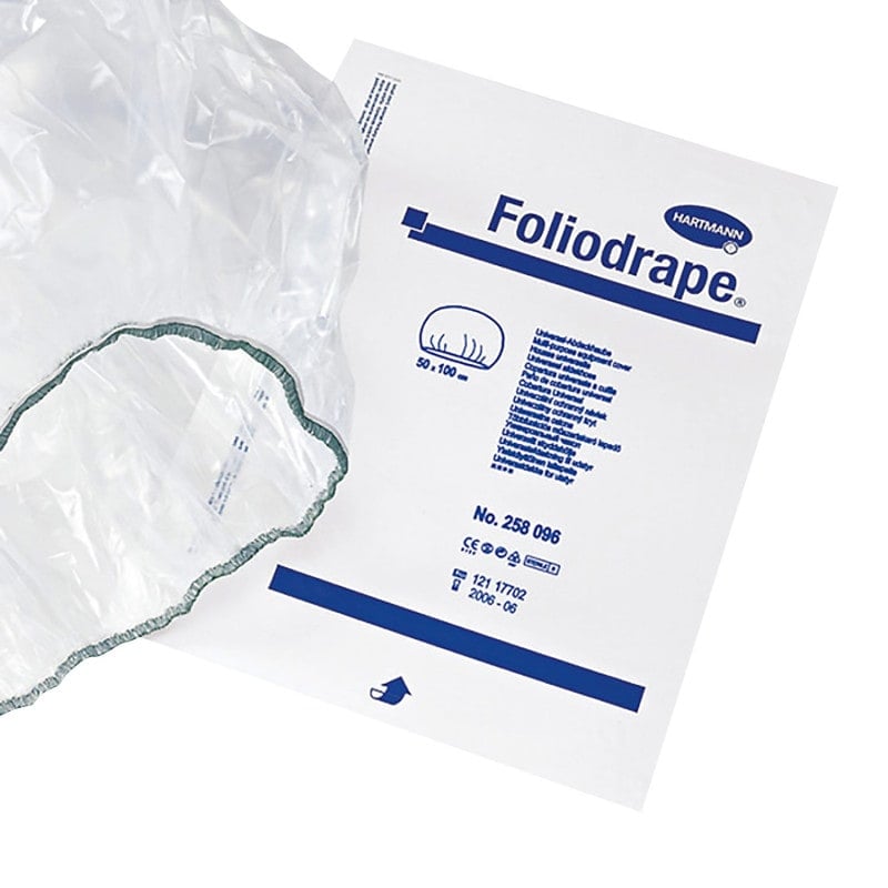 Sterile Abdeckhaube Foliodrape Universal - elastischer Bund für verschiedene Geräte - Med-Praxisbedarf