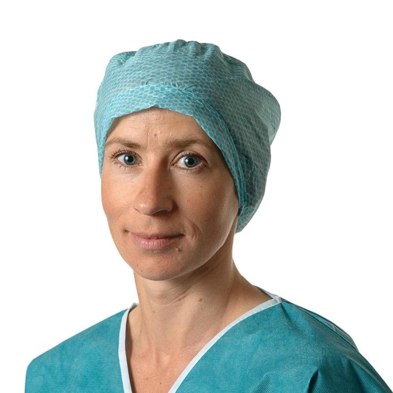 Foliodress Cap Comfort Apart OP-Haube - für langes Haar, aus Viskose-Vlies, einmalig - Med-Praxisbedarf