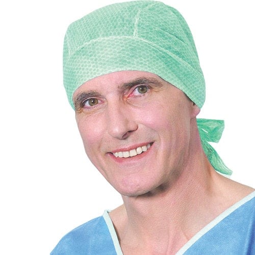 Foliodress Cap Comfort Bandana OP-Haube - Einmalhaube für sichere Abdeckung von Haaren und Schuppen - Med-Praxisbedarf