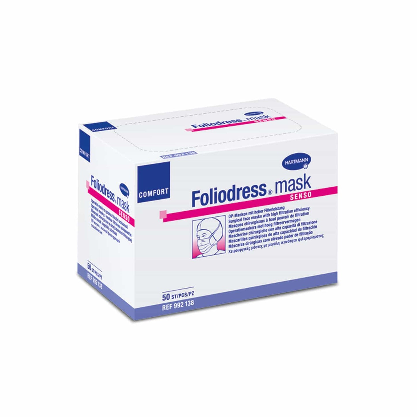 OP-Maske für sensible Haut - Foliodress Mask Comfort Senso, weich und atmungsaktiv - Med-Praxisbedarf