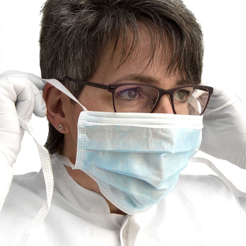 Foliodress Mask Protect Special OP-Mundschutz - für größere Gesichtsformen, Brillen- und Bartträger - Med-Praxisbedarf