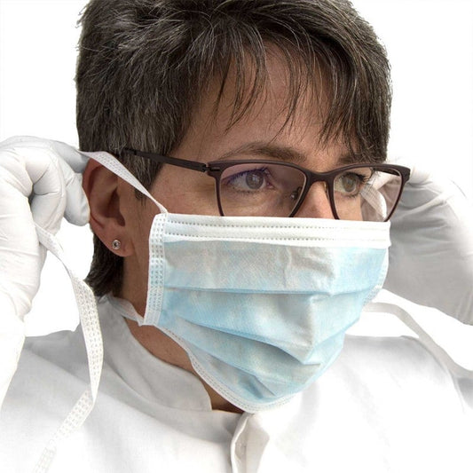Foliodress Mask Protect Special OP-Mundschutz - für größere Gesichtsformen, Brillen- und Bartträger - Med-Praxisbedarf