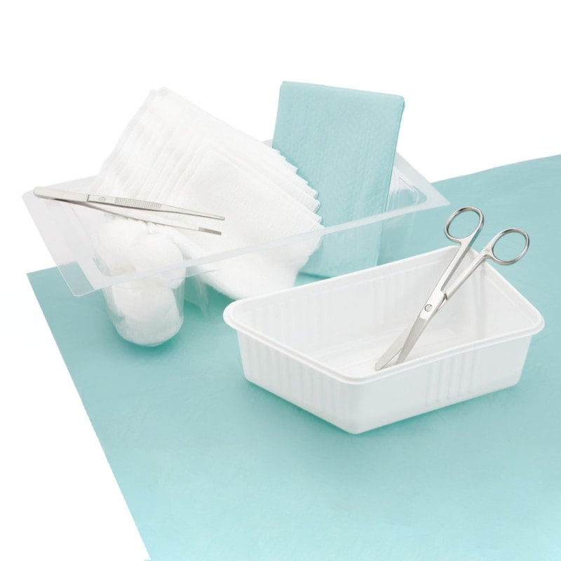 Hartmann Wundversorgungsset - mit Schere spitz/stumpf 14,5 cm und Verbandmaterial - Med-Praxisbedarf