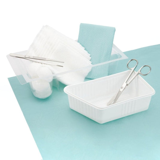 Hartmann Wundversorgungsset - mit Schere spitz/stumpf 14,5 cm und Verbandmaterial - Med-Praxisbedarf