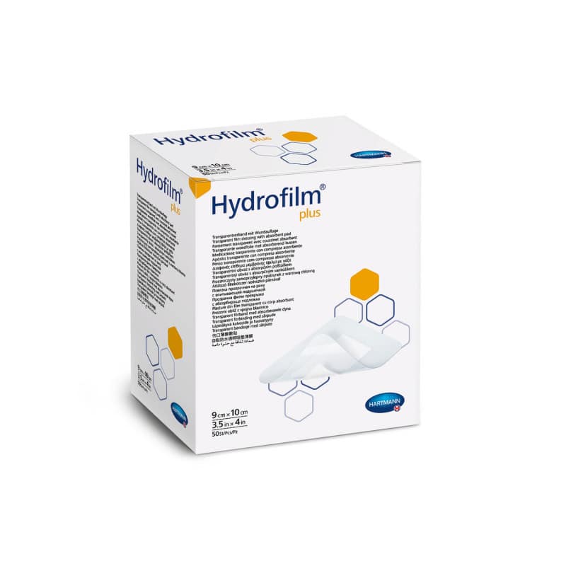 Hydrofilm Plus Wundverband - mit mittiger Saugkissenauflage, verklebt nicht - Med-Praxisbedarf