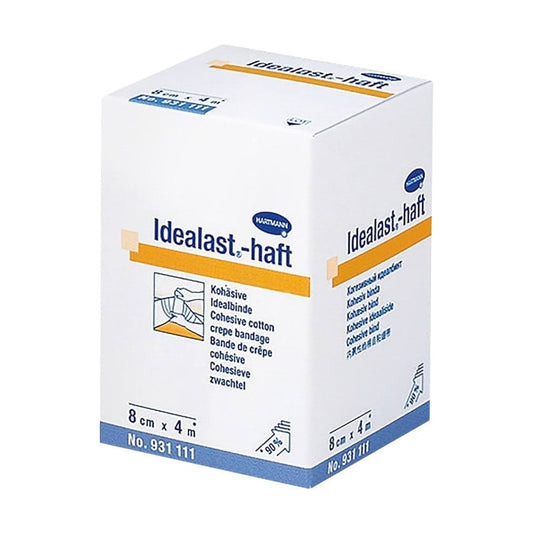 Idealast-haft kohäsive Idealbinde 10m - elastische Fixierbinde, 90% Dehnbarkeit - Med-Praxisbedarf