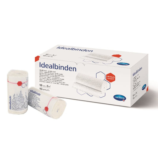 Idealbinde 10 Stück - textilelastische Kurzzugbinde von Paul Hartmann - Med-Praxisbedarf