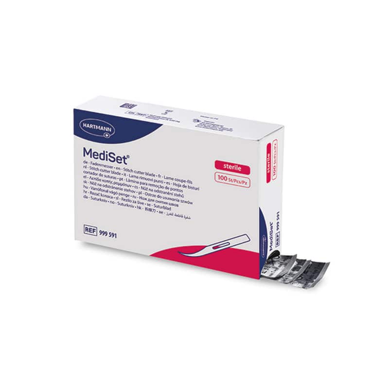 MediSet Fadenmesser aus Metall - praktisches Werkzeug zum Schneiden von Fäden in der Medizin - Med-Praxisbedarf