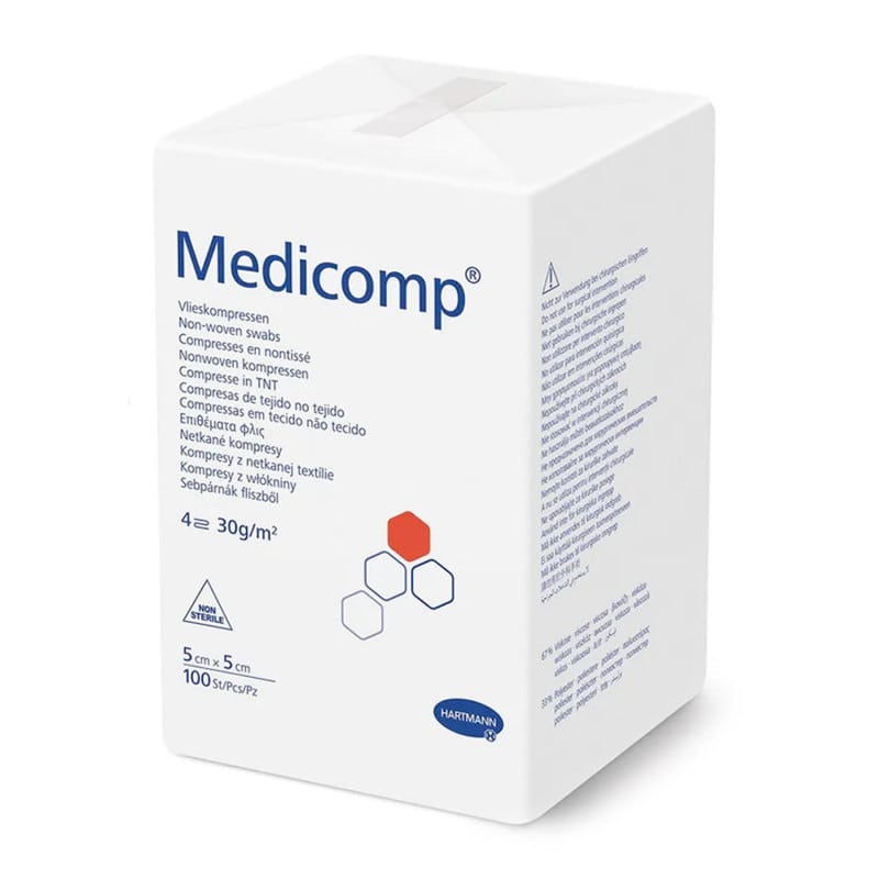 Medicomp sterile Wundauflagen - vielseitige Vliesstoffkompressen in verschiedenen Größen - Med-Praxisbedarf