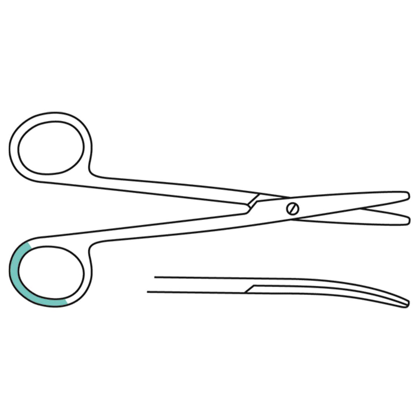 Chirurgische Metzenbaumschere stumpf - 14,5 cm Länge, Einmalprodukt aus der Peha Serie - Med-Praxisbedarf