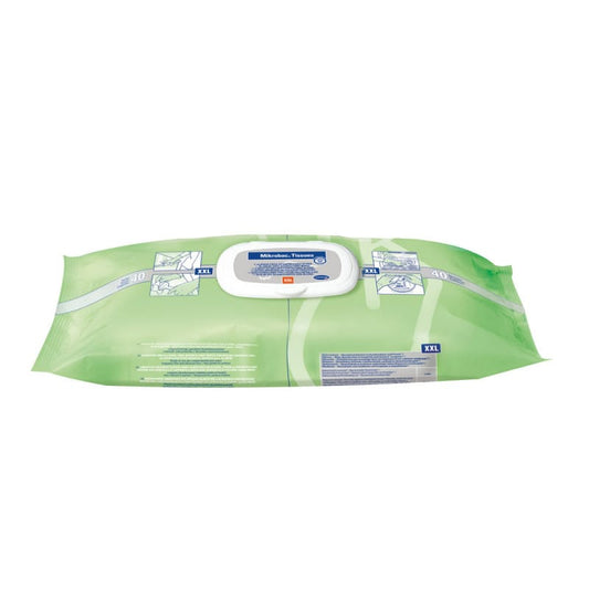 Mikrobac Tissues XXL Flächendesinfektionstücher - 40 Tücher pro Packung, gebrauchsfertig - Med-Praxisbedarf
