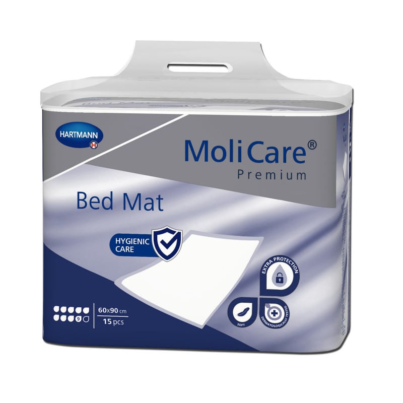 MoliCare Premium Bed Mat 9 Tropfen Bettschutzunterlage - saugstarke Einlage mit textilähnlicher Oberfläche - Med-Praxisbedarf