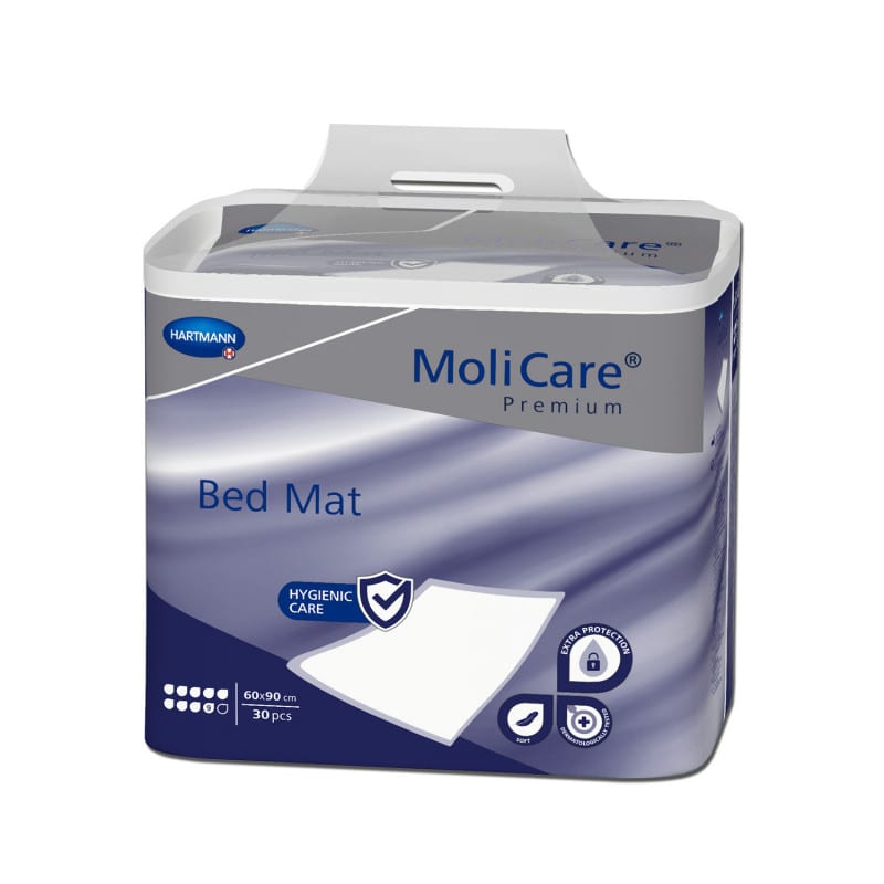 Bettschutzunterlage MoliCare Premium 9 Tropfen - Einlage für Inkontinenz mit hoher Saugkraft - Med-Praxisbedarf