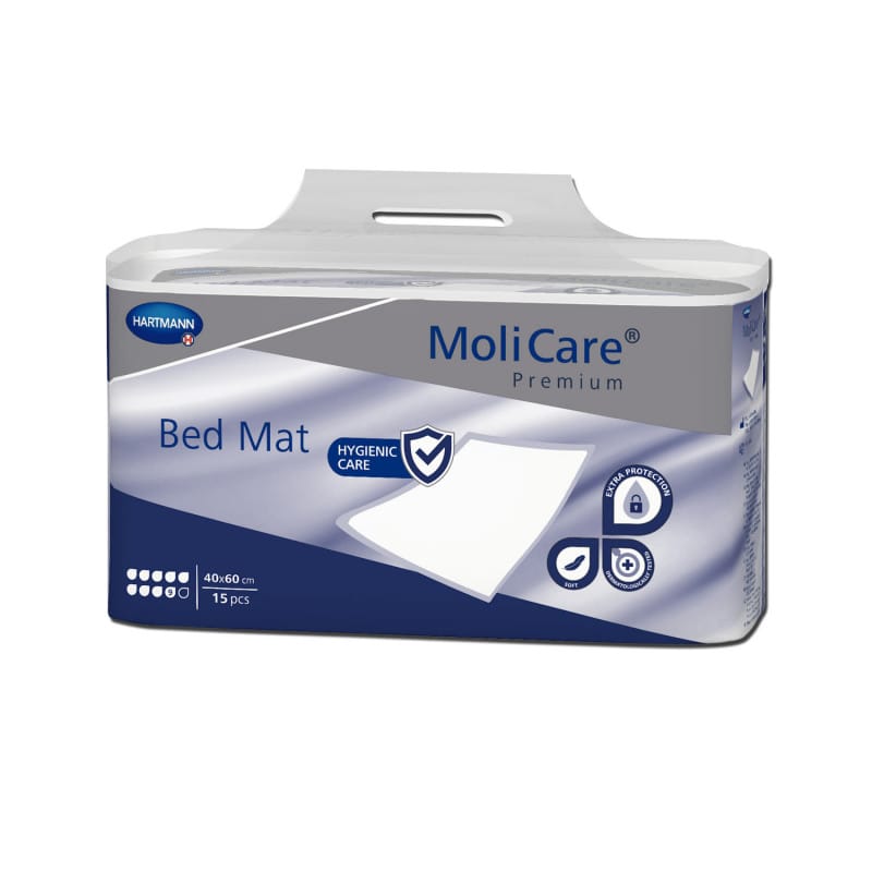 MoliCare Premium Bed Mat 9 Tropfen - Details der textilähnlichen, hautfreundlichen Oberseite - Med-Praxisbedarf