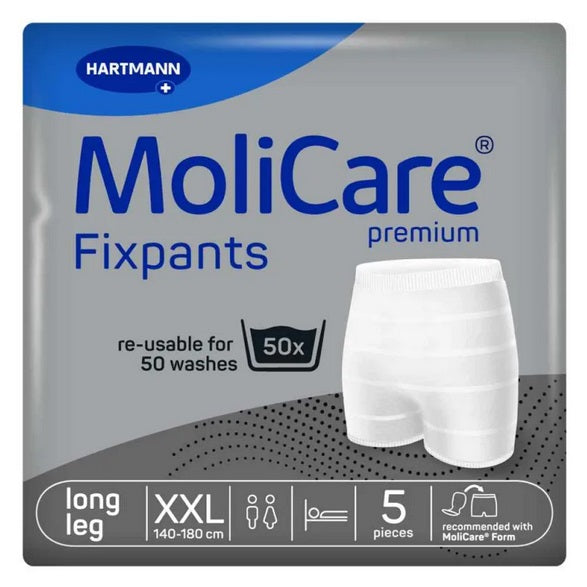 MoliCare Fixierhosen long leg im Seitenprofil - elastische Beinabschlüsse, sicherer Sitz - Med-Praxisbedarf