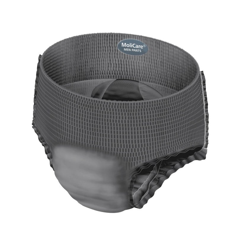 MoliCare Premium Men Pants seitliche Ansicht - diskrete Passform, hoher Tragekomfort - Med-Praxisbedarf