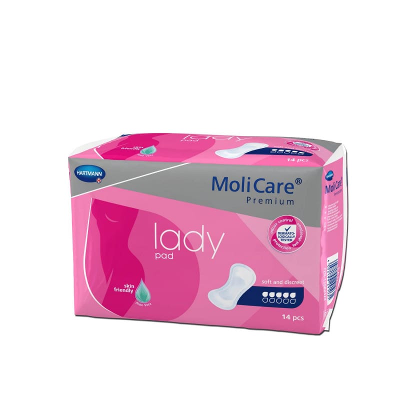 Verpackung der MoliCare Premium lady pad - Box mit mehreren Einlagen für Frauen - Med-Praxisbedarf
