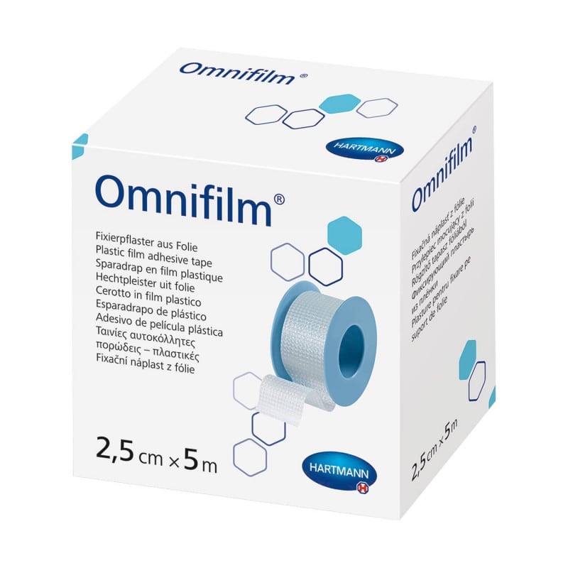Omnifilm Rollenpflaster - Hypoallergenes Fixierpflaster zur Kanülenbefestigung - Med-Praxisbedarf