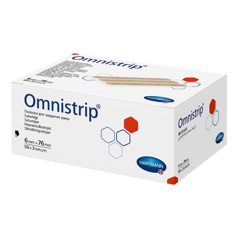 Vliesstoff-Wundnahtstreifen Omnistrip - verschiedene Größen für postoperative Versorgung - Med-Praxisbedarf
