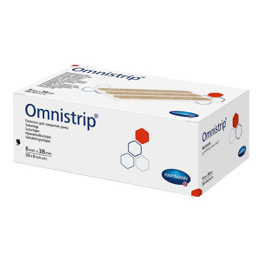 Omnistrip Wundnahtstreifen sterile Vliesstreifen - Polyacrylat-Kleber für sanften Wundverschluss - Med-Praxisbedarf