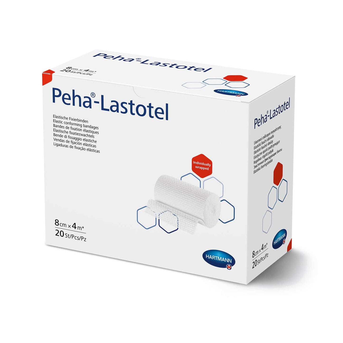 Peha-Lastotel Fixierbinde 4 m Länge - hochelastisch mit synthetischen Kettfäden - Med-Praxisbedarf