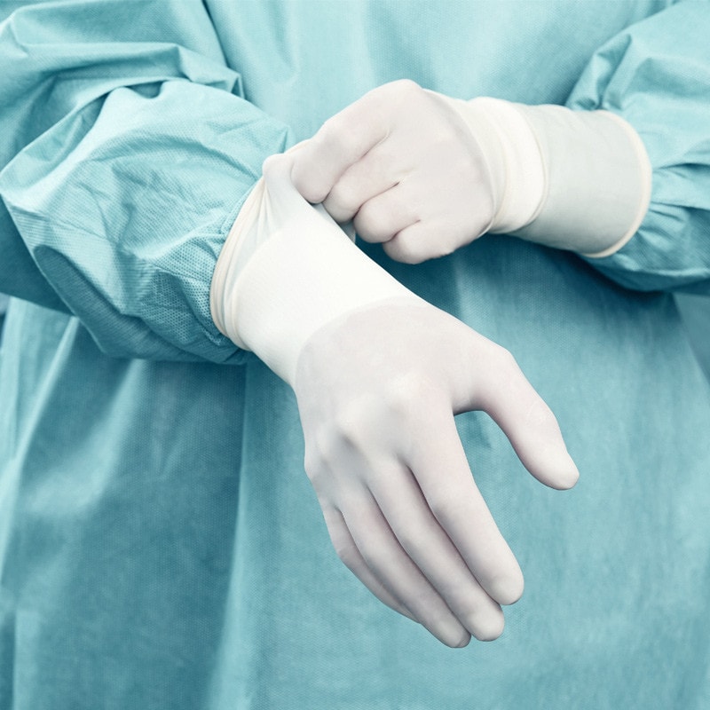OP-Handschuh Latex chloriniert - Weicher, dünner Schutzhandschuh einzeln verpackt - Med-Praxisbedarf