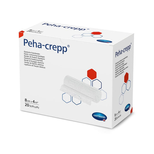 Peha-crepp Fixierbinde 4m - Superelastische Binde für fixierende Verbände - Med-Praxisbedarf