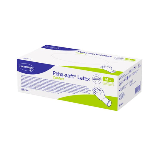 Peha-soft Latex Comfort Untersuchungshandschuhe - puderfreie Latexhandschuhe, Klasse I MDR - Med-Praxisbedarf
