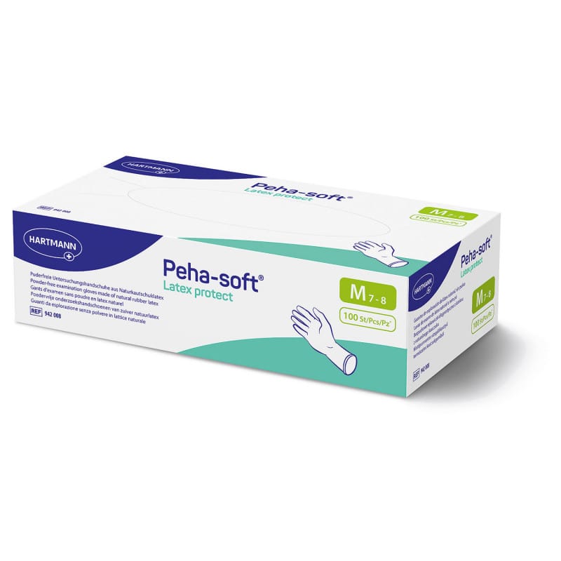 Lebensmittelhandschuhe Latex von Paul Hartmann - Peha-soft Latex protect, sicherer Kontakt - Med-Praxisbedarf