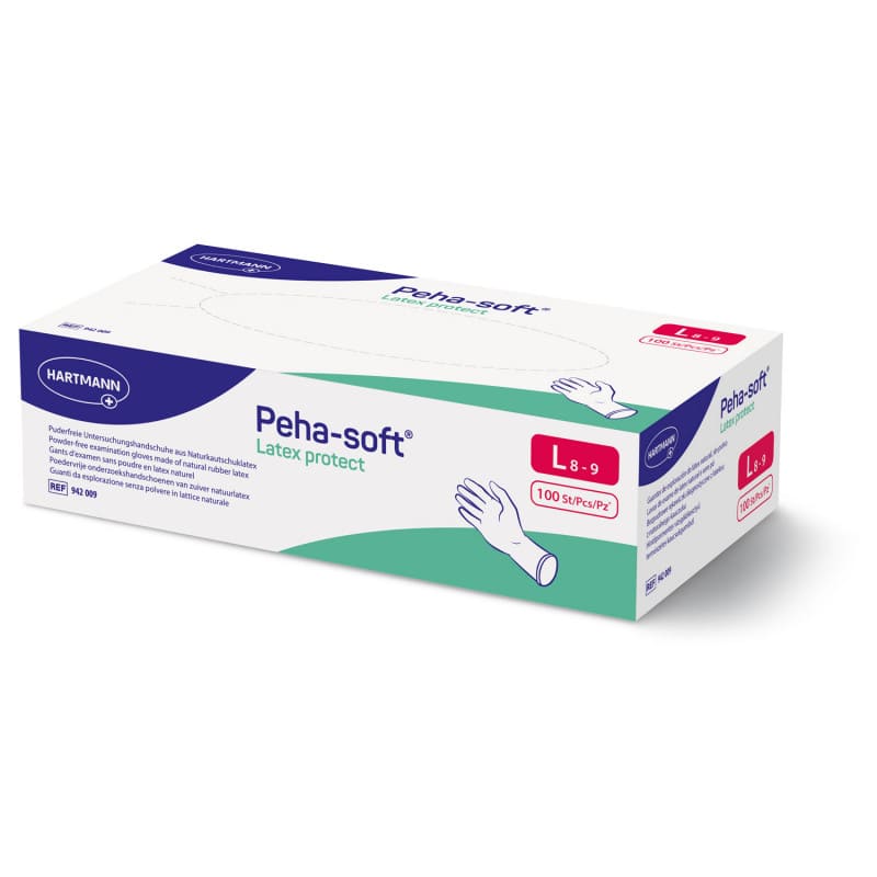 Latex-Handschuhe Peha-soft protect - Einweghandschuhe für Lebensmittelbereich und Industrie - Med-Praxisbedarf