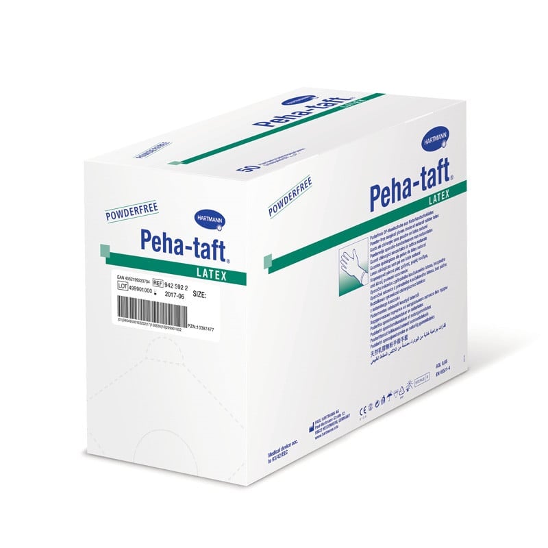 Peha-taft latex OP-Handschuhe - puderfreie Latexhandschuhe für Chirurgie, hochelastisch - Med-Praxisbedarf