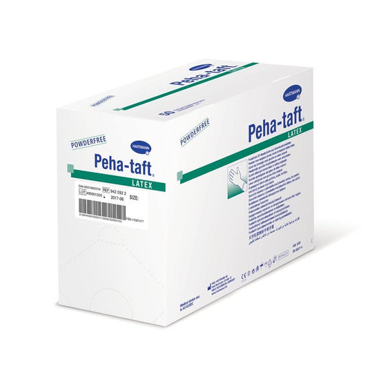 Peha-taft latex OP-Handschuhe - puderfreie Latexhandschuhe für Chirurgie, hochelastisch - Med-Praxisbedarf
