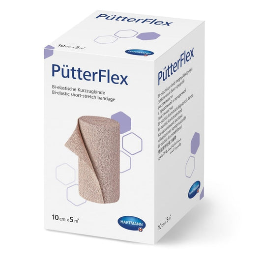 PütterFlex Kurzzugbinden - bi-elastische Kompressionsbinden mit hoher Dehnung - Med-Praxisbedarf