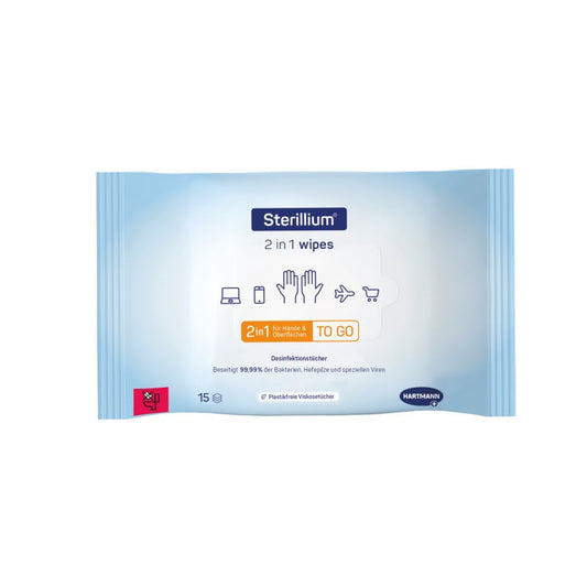 Sterillium 2in1 wipes Desinfektionstücher Box - für Hände und Flächen, praktische Einzeltücher - Med-Praxisbedarf